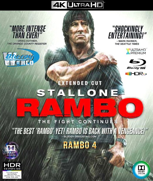 4KUHD-457. Rambo IV 4K-66G (TRUE- HD 7.1 DOLBY ATMOS - DOLBY VISION)
